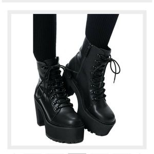 Killstar Krystal Crescent Moon Platform boots